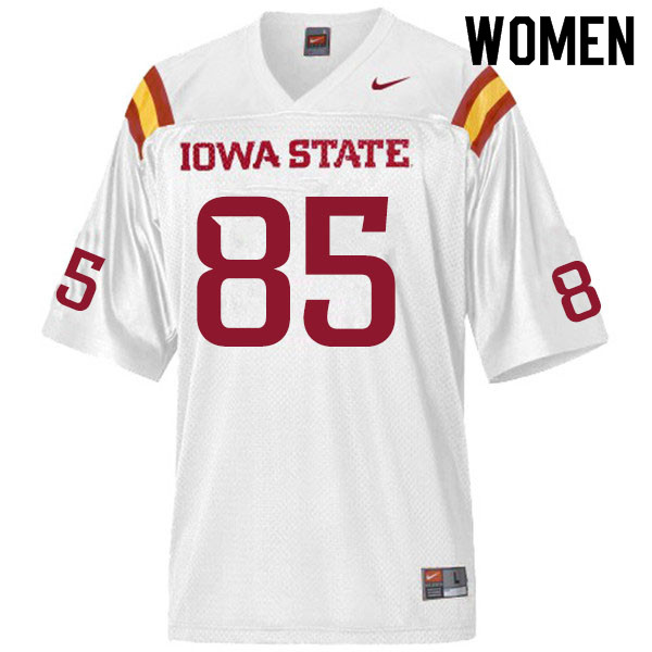 Women #85 Aidan Bitter Iowa State Cyclones College Football Jerseys Sale-White